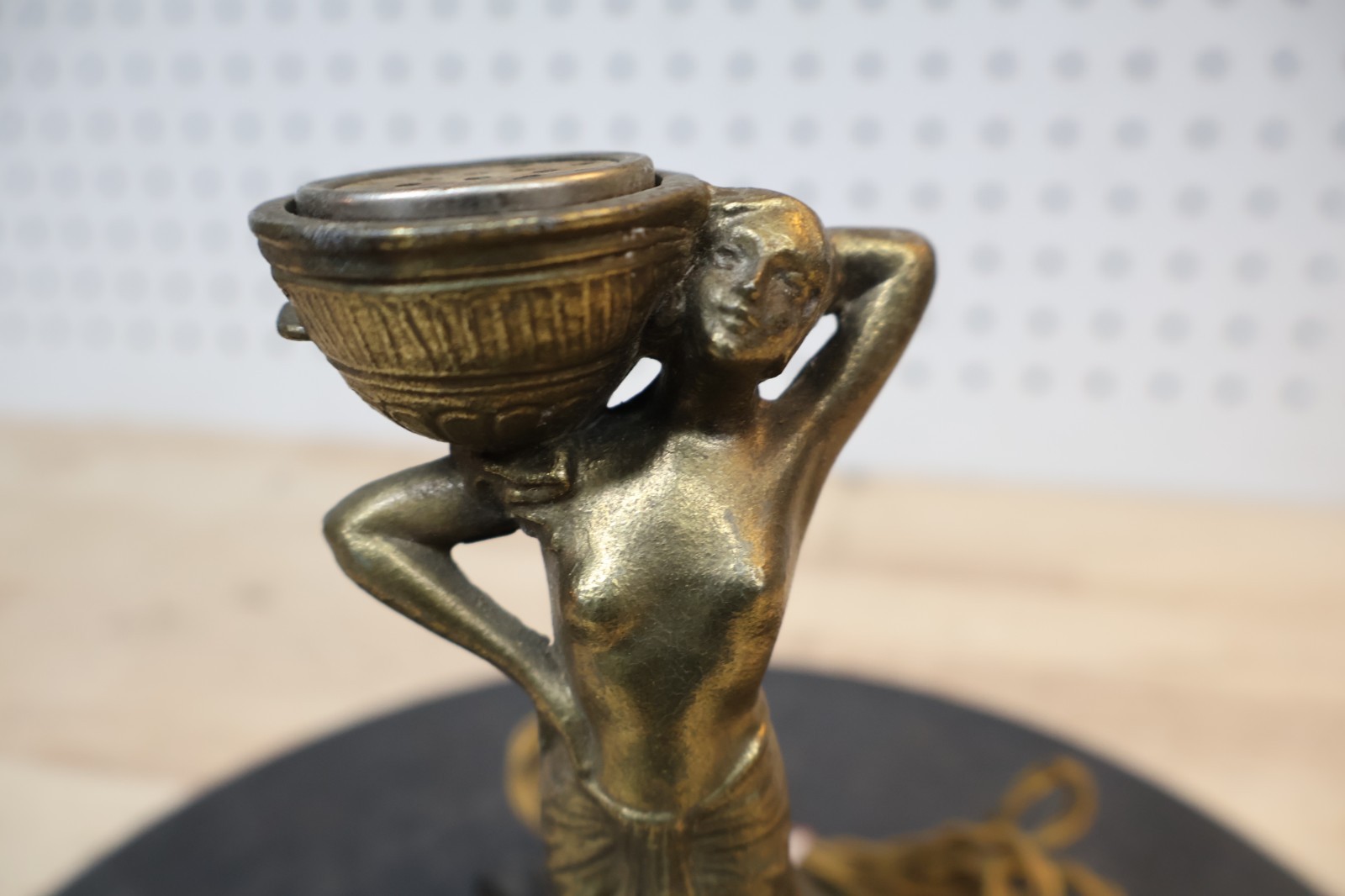 Rare Figural Art Nouveau “Just-Tip-It” Elec Cigar Lighter H. Herschberg & Co.