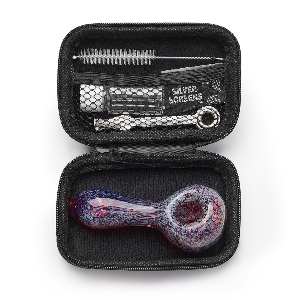 4″ Lava Style Tobacco Smoking Glass Pipe Collectible Handmade Pipes with Box
