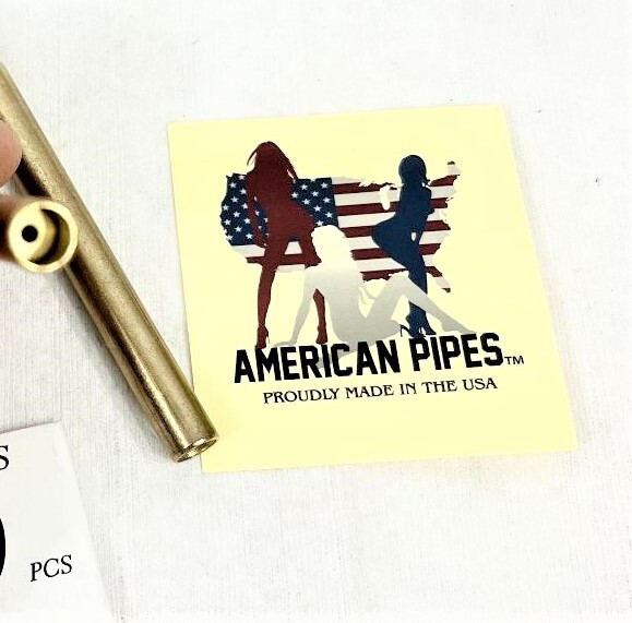 SET OF2PCS AMERICANPIPES(TM) GOLD PINCH HITTER SELF CLEAN PUSH BAT DOUGOUT PIPE