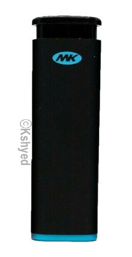 MK Jet Black Lighter, Striking Design Windproof Butane Refillable Lighter (7 Pk)