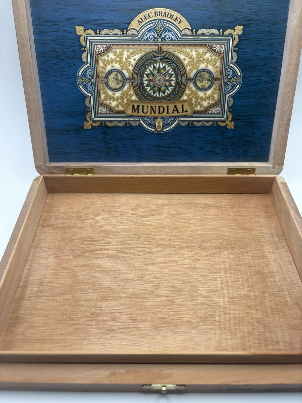 Alec Bradley Mundial Wooden Cigar Box Handmade Honduras Empty Decorative Case