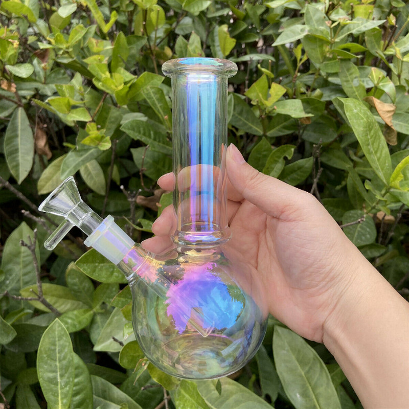 1X 10″ Colorful Dog Water Pipe Heavy Glass Bong Shisha Beaker Hookah + Bowl US