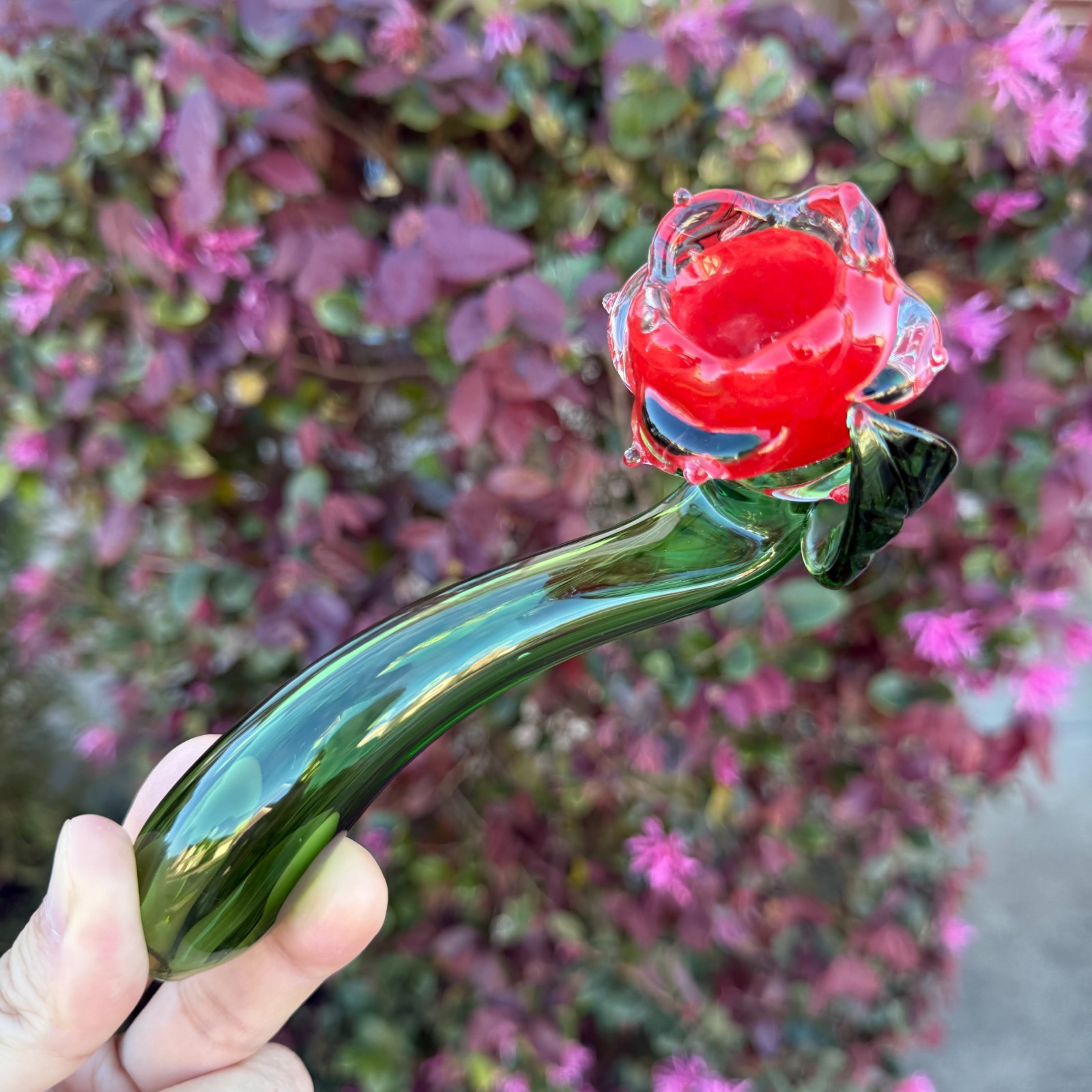6 inch Romantic Glass Pipe Smoking Hand Spoon Pipe Tobacco Glass Smoke Bowl Gift