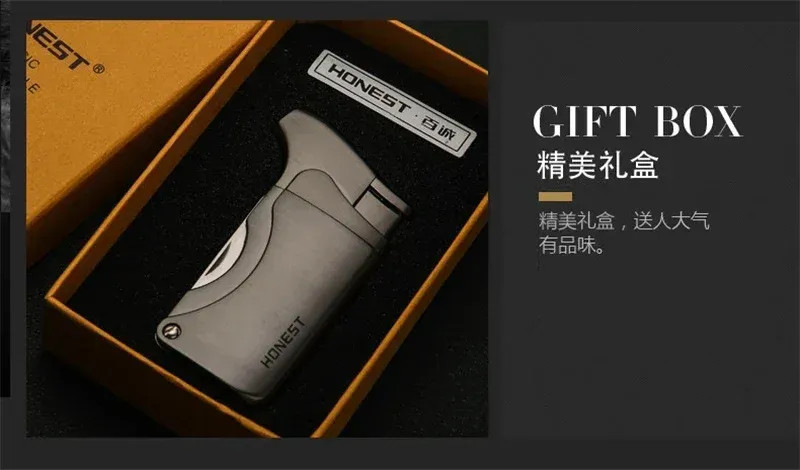Multifunctional Cigar Lighter Windproof Jet Flame Butane Pipe Tool Portable