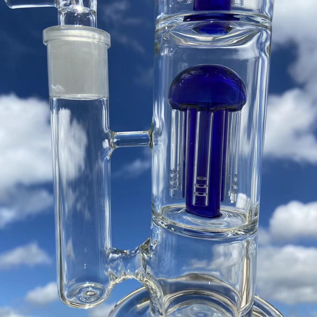 16inch Perc Glass Bong Heavy Percolate Bongs Smoking Hookah Water Pipe 14mm Bowl
