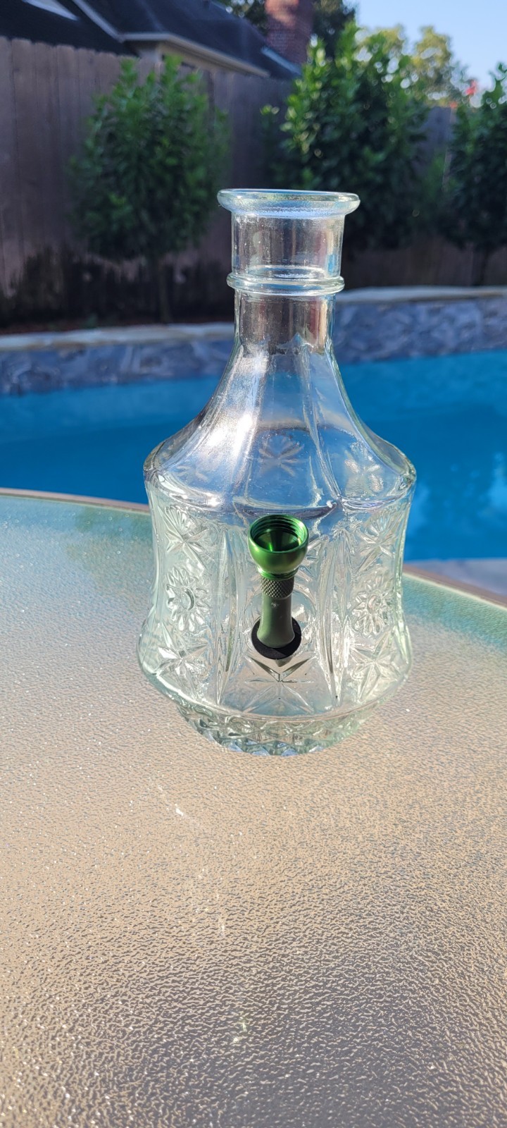 Decorative Bottle Repurposed Into a Bong
