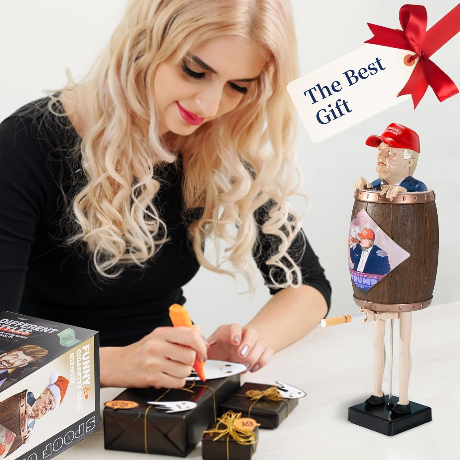 Trump Cigarette Dispenser, Cigarette Case, Funny & Quirky Cigarette Dispenser, F