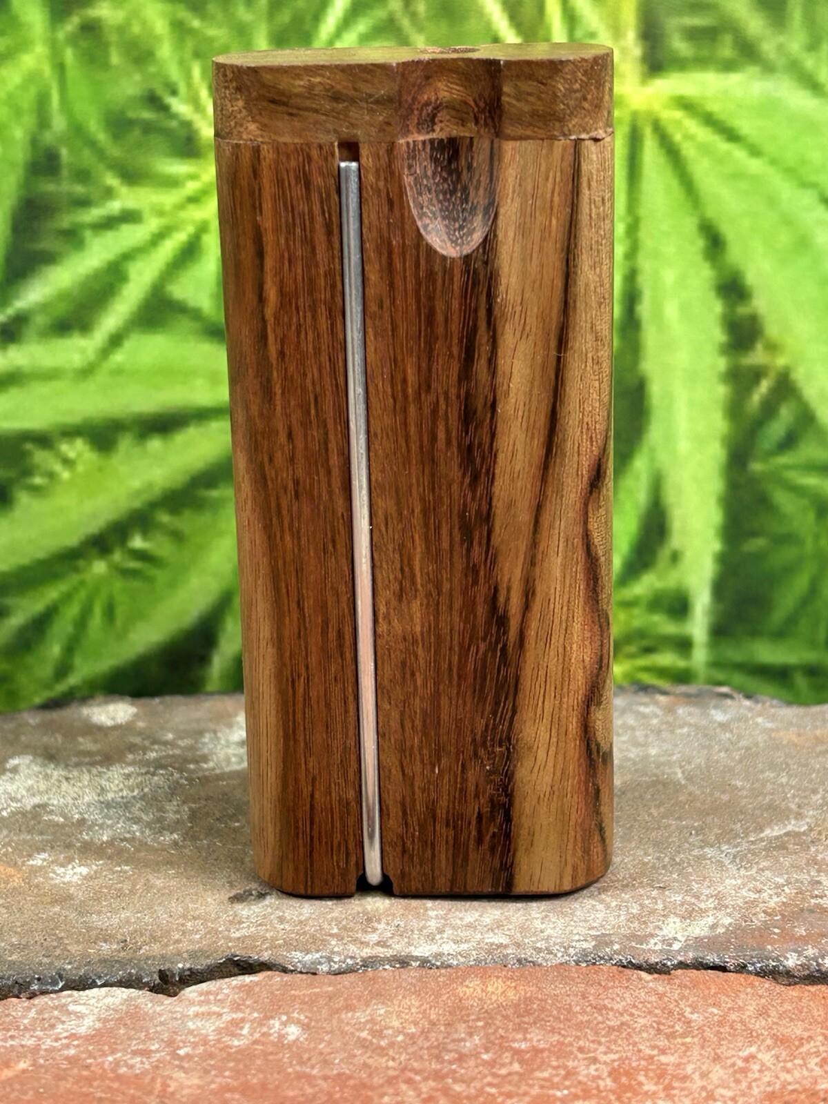 4″ Classic Caribbean Rosewood Twist Top Dugout With Poker & Red Shark Tip