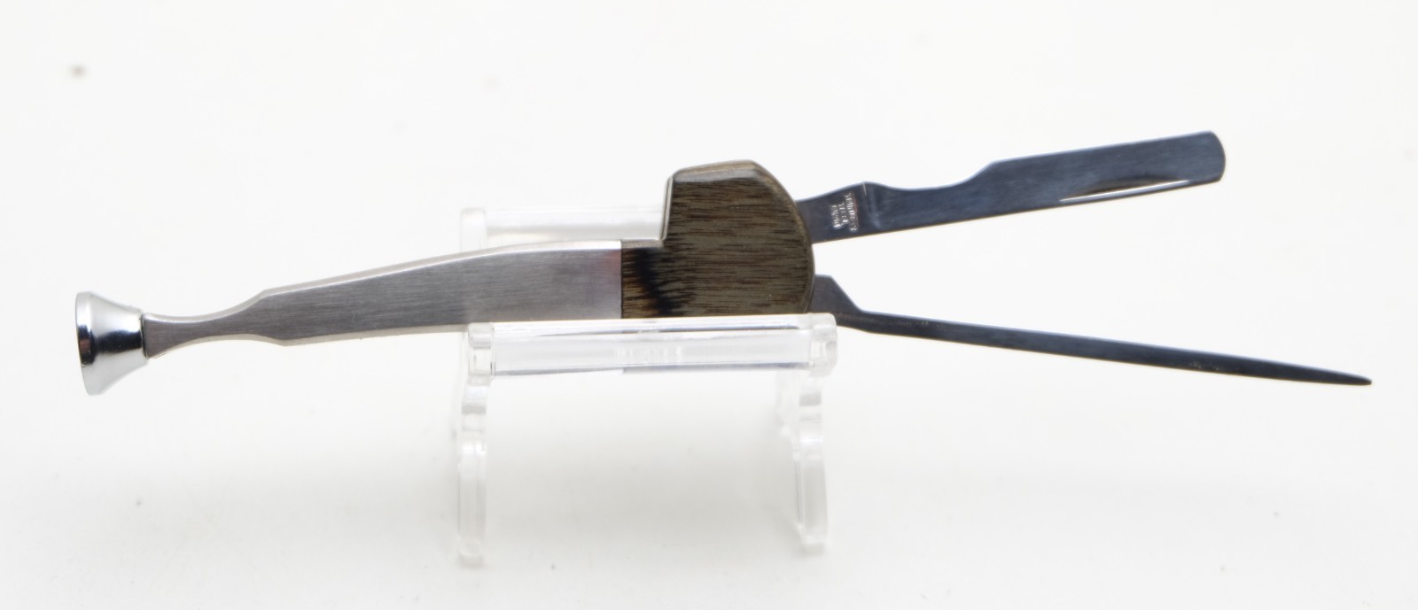 Cleaning MultiTool Tamper Stainless Steel + Wood Smoking Pipe Japan