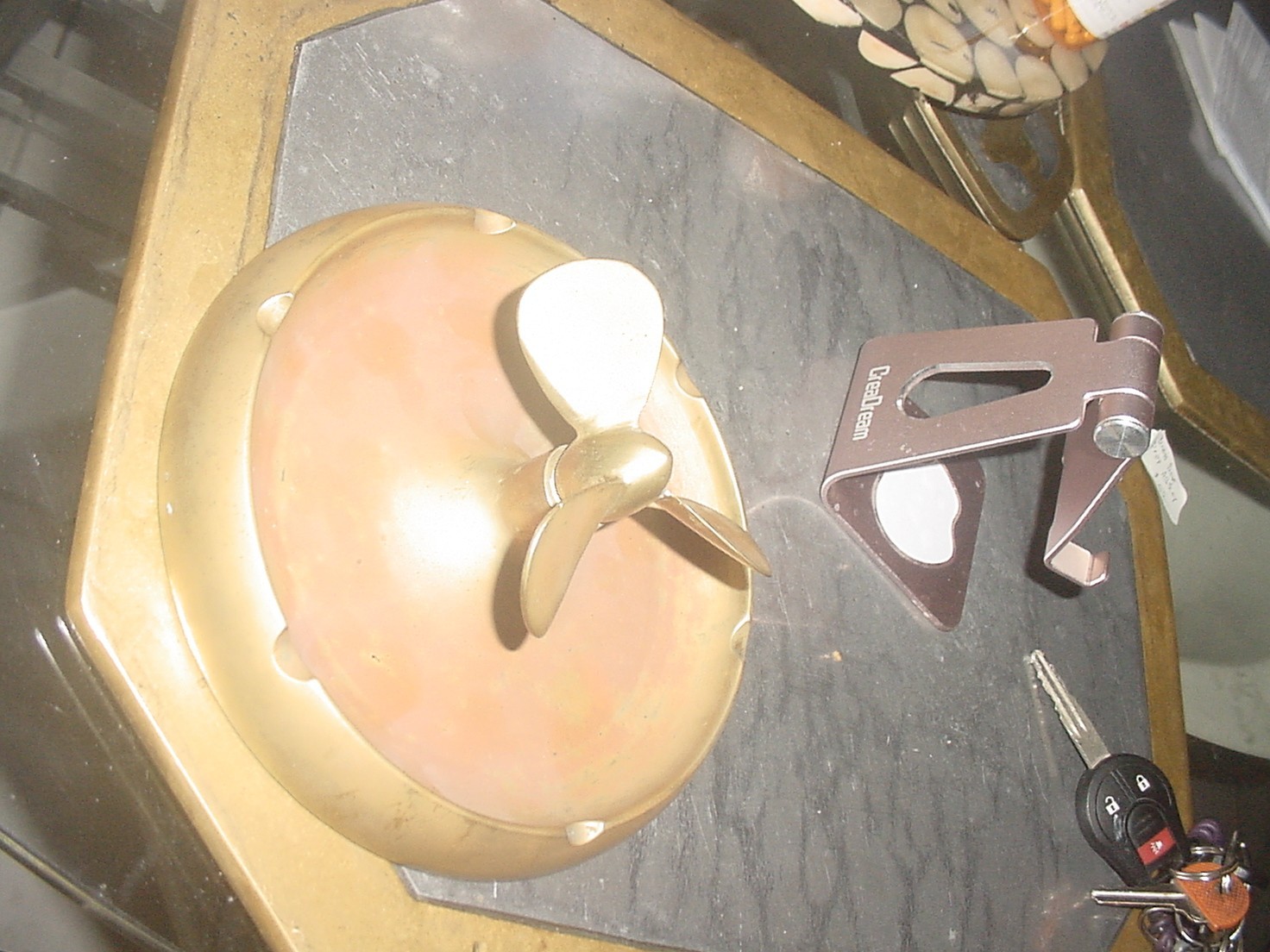 Solid Brass Nautical 3 Blade Boat Propeller Ashtray Heavy