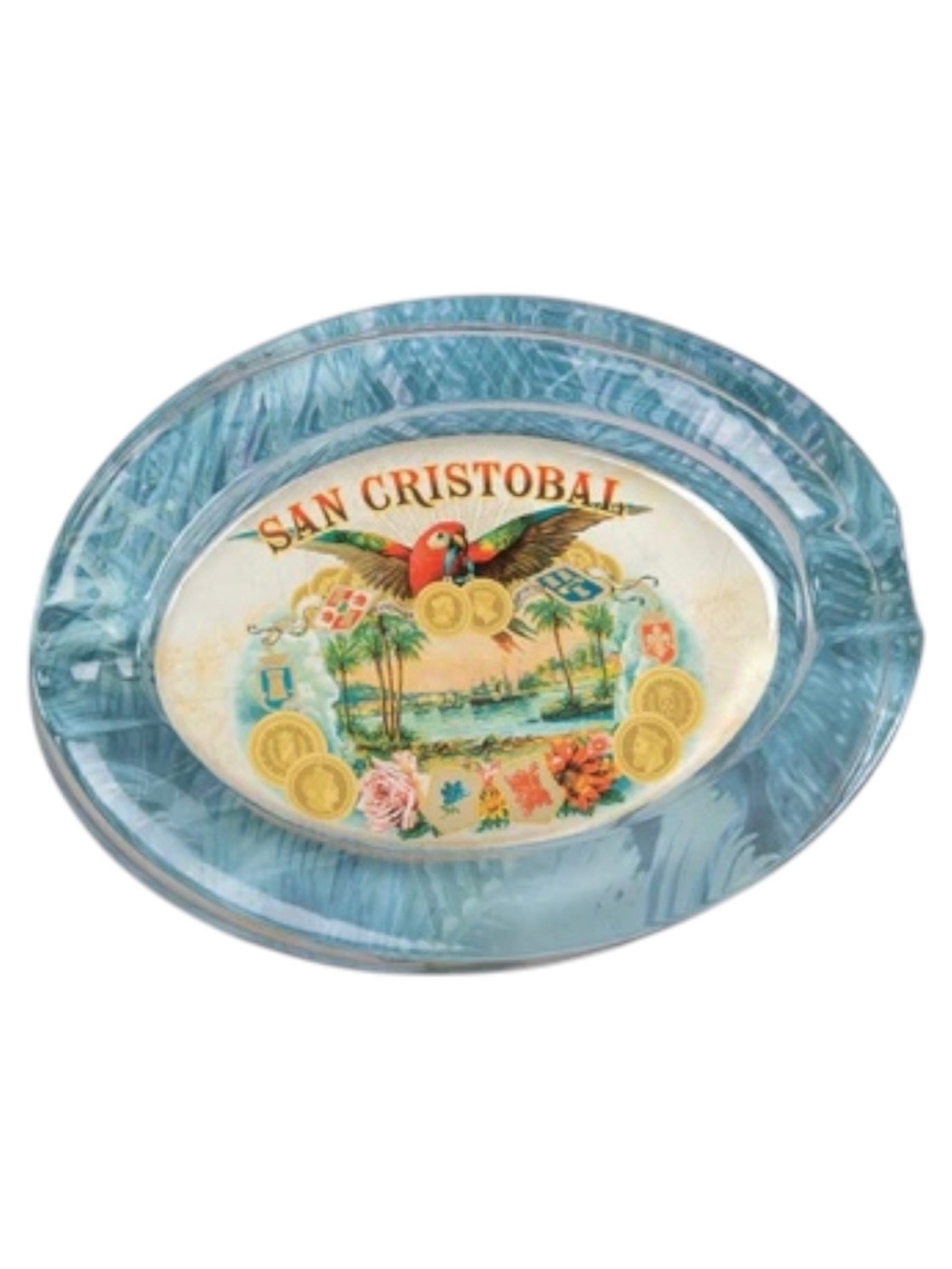 San Cristobal Oval Crystal Ashtray
