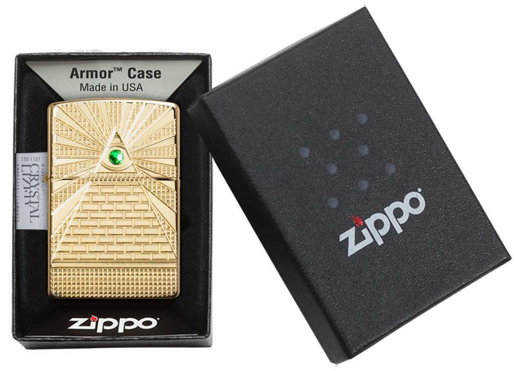 Zippo Windproof Deep Carved Lighter, Eye of Providence Design, 49060, New In Box