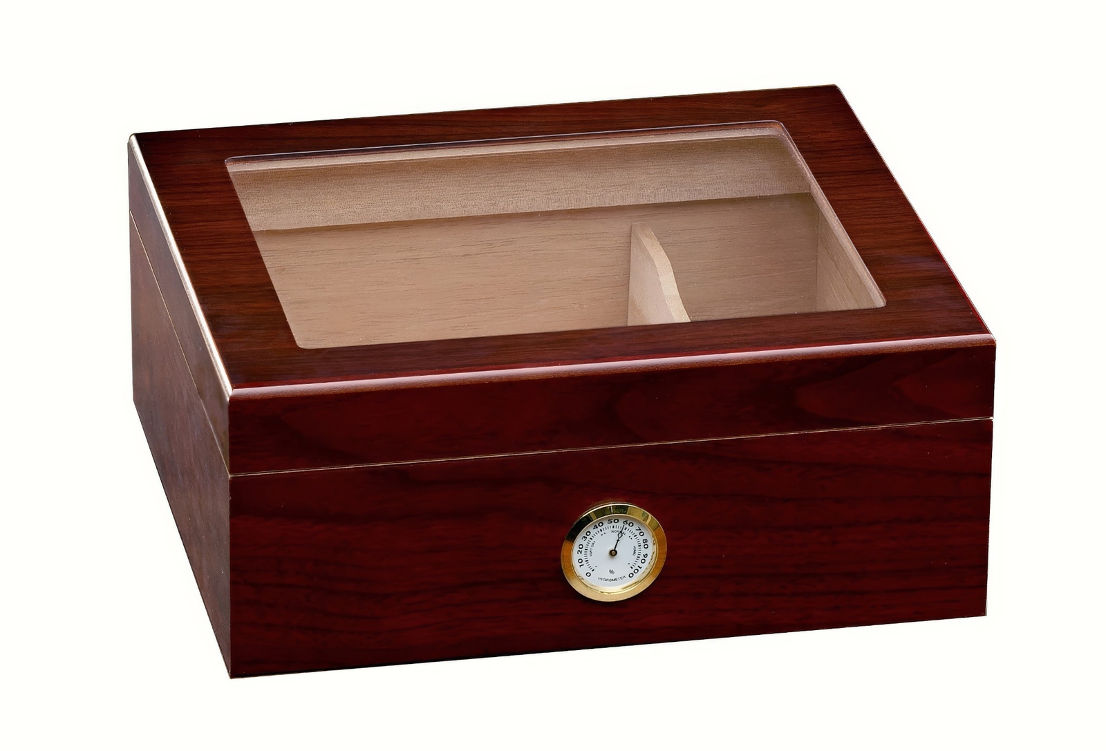 Prestige Import Group Chalet Glasstop Cherry Cigar Humidor (FAST FREE SHIPPING)