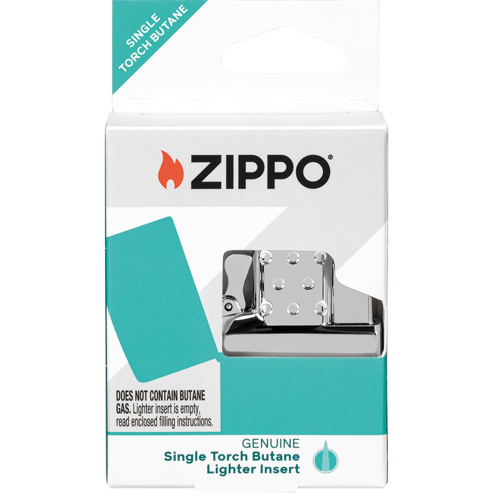 ZIPPO EMPTY BUTANE Lighter INSERT SINGLE TORCH 65850 Push Button NEW 2024