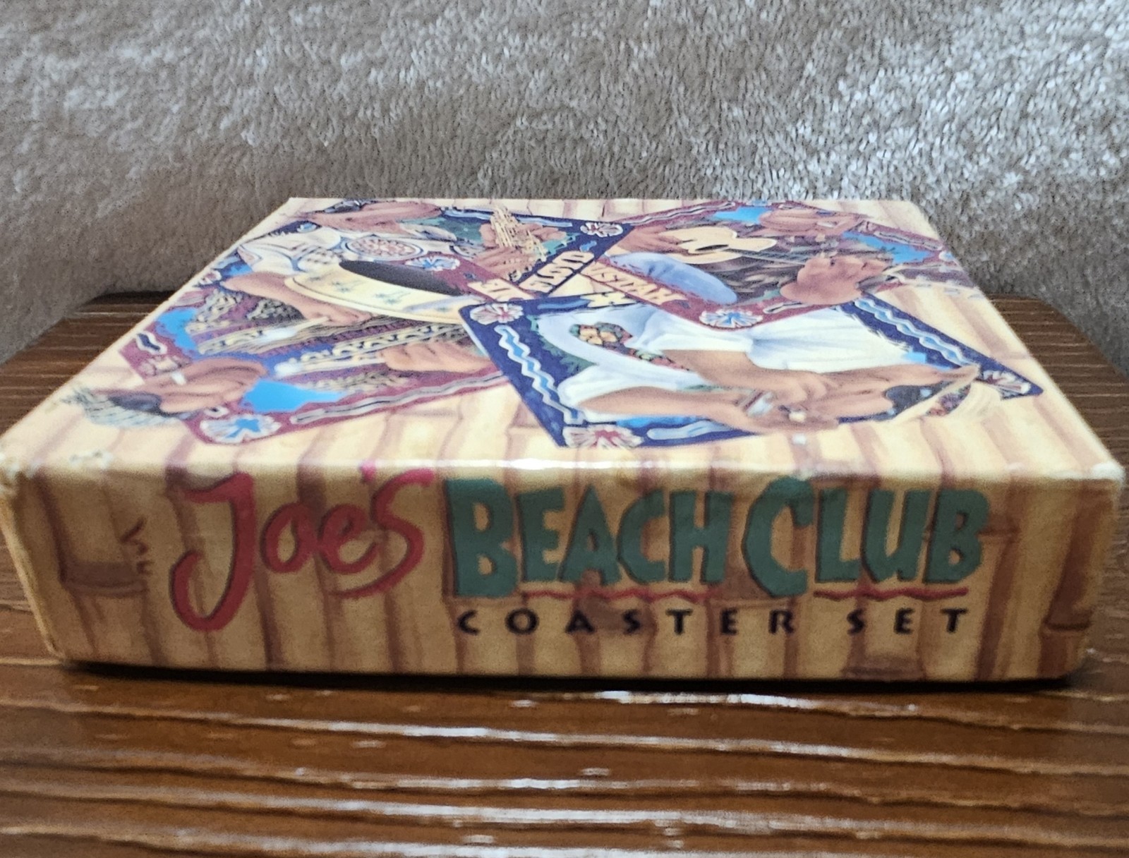 1993 Camel Cigarette Advertising Coaster Set Joe’s Beach Club 4pc w/ Box Promo