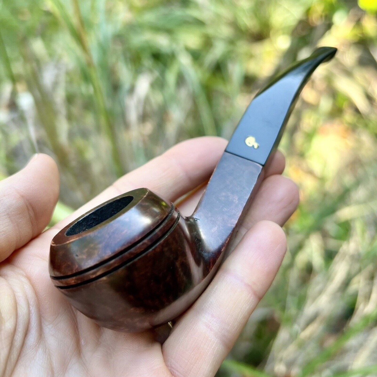 Peterson Aran Smooth Bent Bulldog (80s) Fishtail Tobacco Pipe – NEW