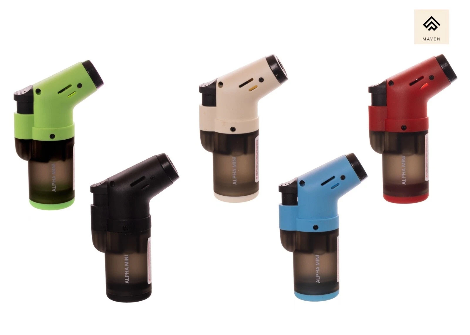 Maven Alpha Mini Single Flame Torch Lighter – Assorted – Set of 2 pcs .
