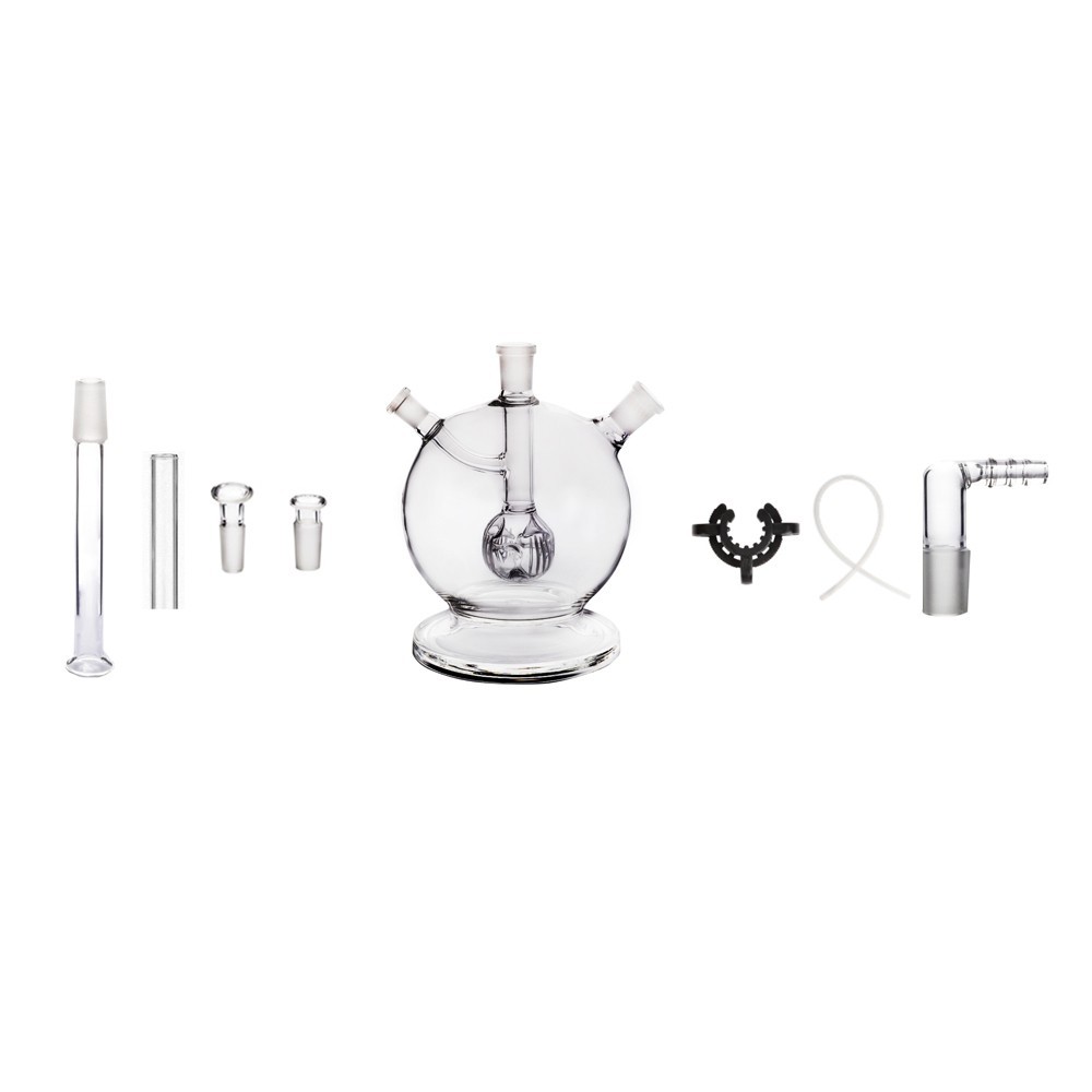 Clear 14mm Mega Globe MK 2 Earth Edition Ball Perc Glass Bong Pipe Water Bubbler