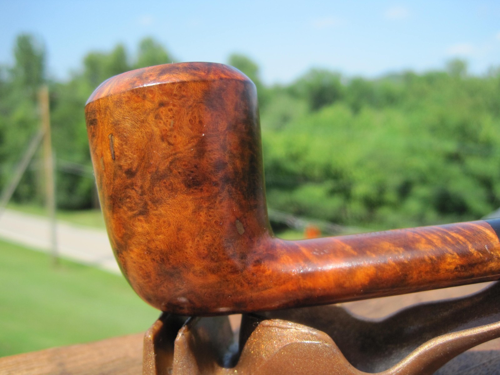 Seville Twin Bore Imported Briar Italy Smooth Dublin Saddle Stem Estate 5.3/4″ L
