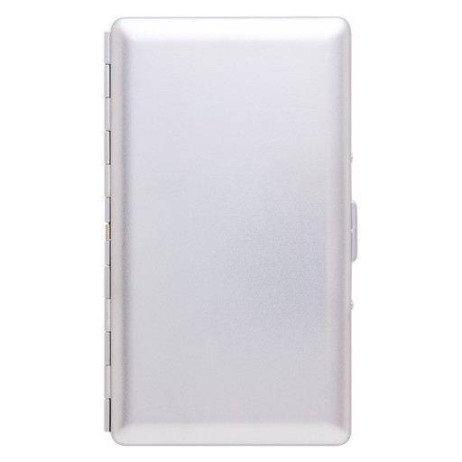 NICE NEW 100/120mm CIGARETTE OR MULTI USE BRUSHED SATIN CHROME CASE w/ MIRROR