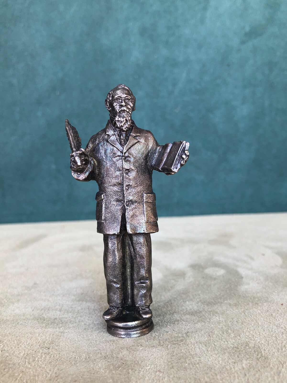 Charles Dickens “Author” Figure/ Pipe Tamper, Solid Fine Pewter
