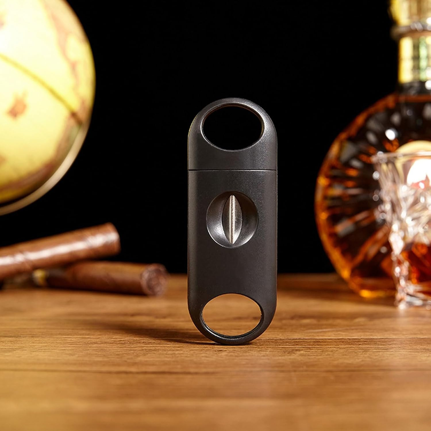V-Cut Cigar Cutter Wedge Cut Portable Cigar Cutters for Men(4Pack, Black)