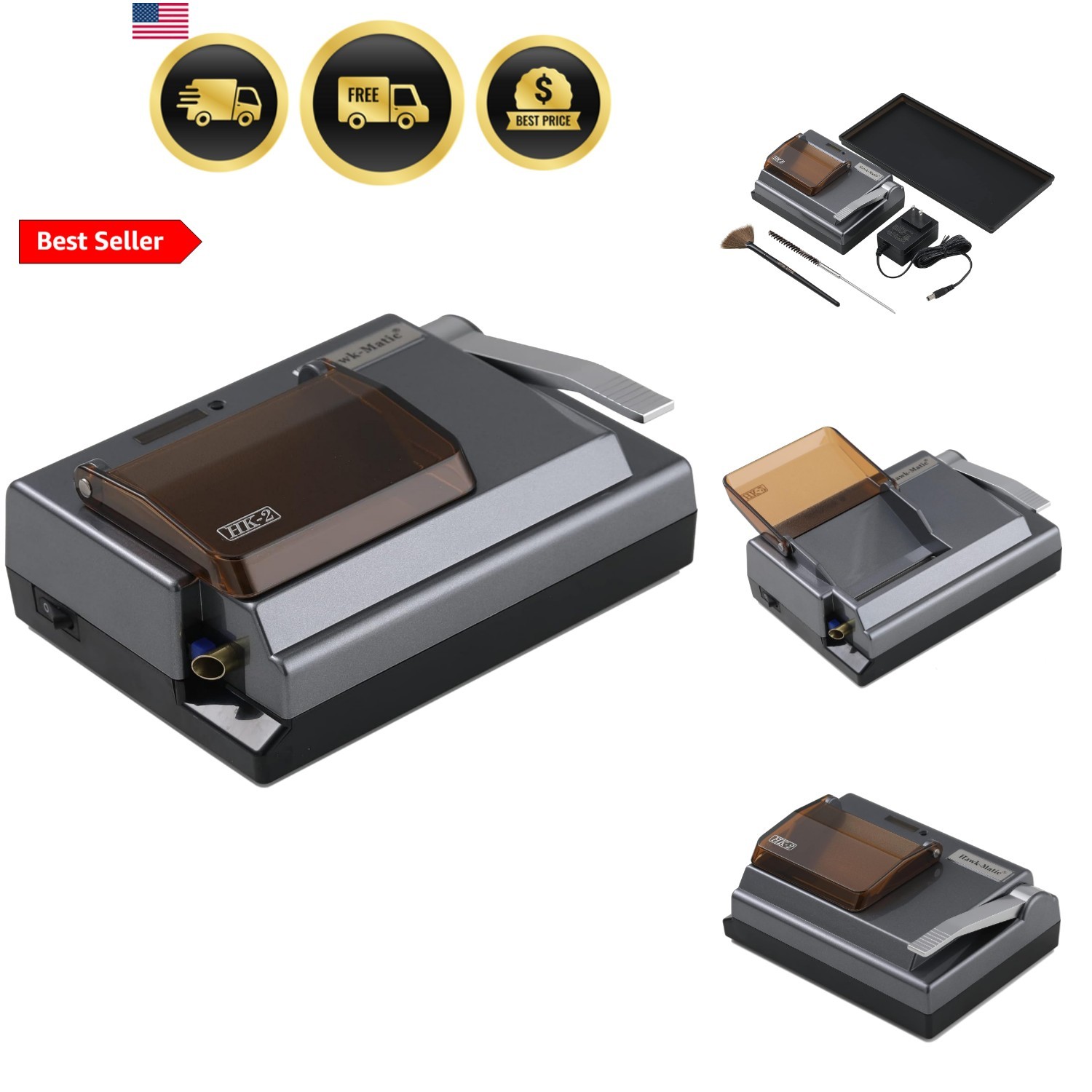 HawkMatic HK2 Electric Cigarette Injector Machine Cigarette Rolling Machine Gray