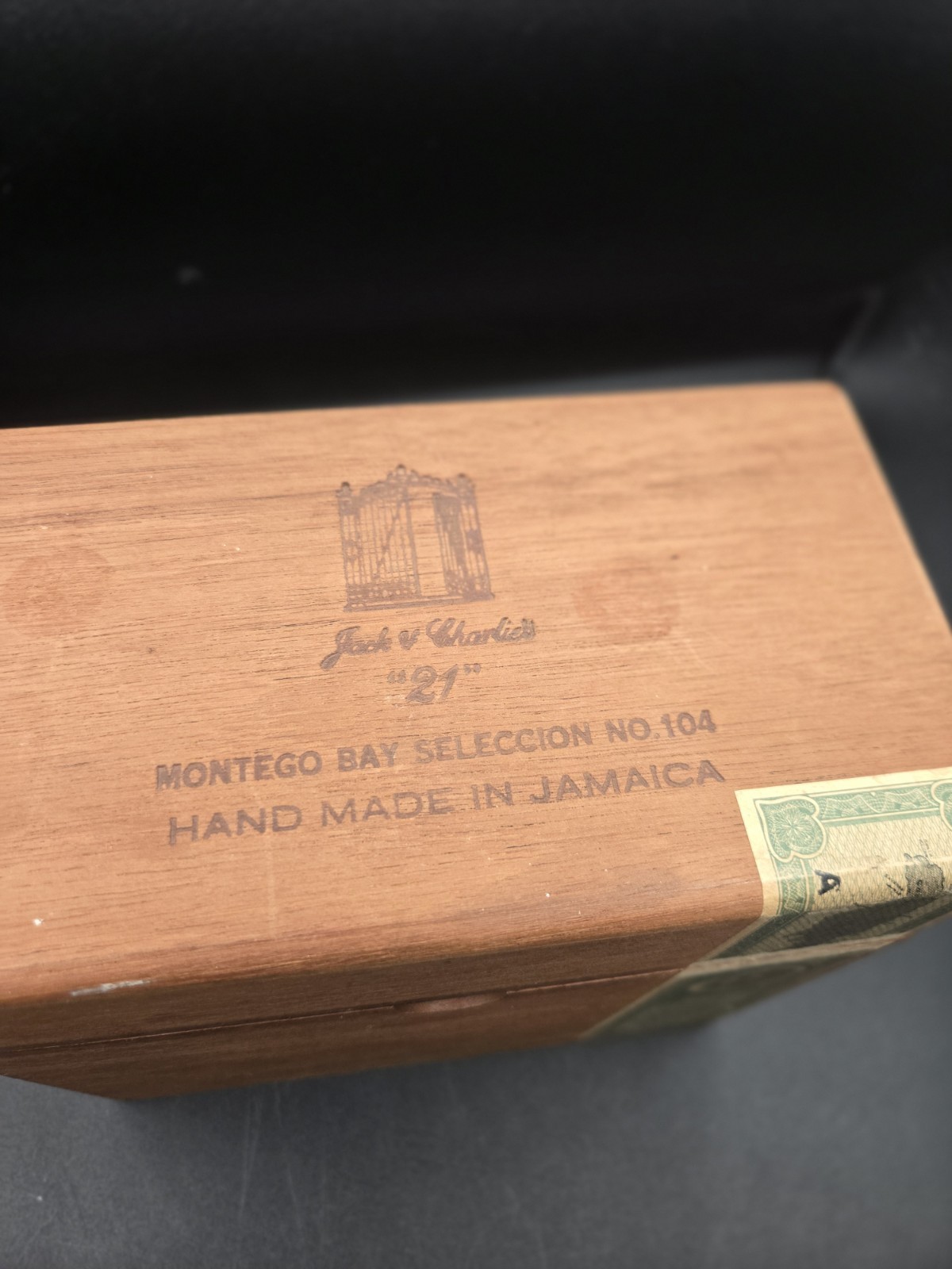 Vintage Jack & Charlie’s 21 Club Montego Bay Jamaica Cigar Box No 104