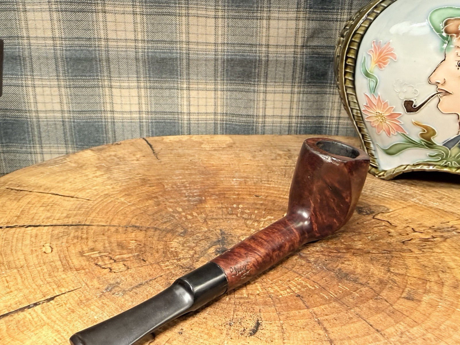 Handcarved Alexander Guy Dated 7-88 Briar Estate Tobacco Pipe
