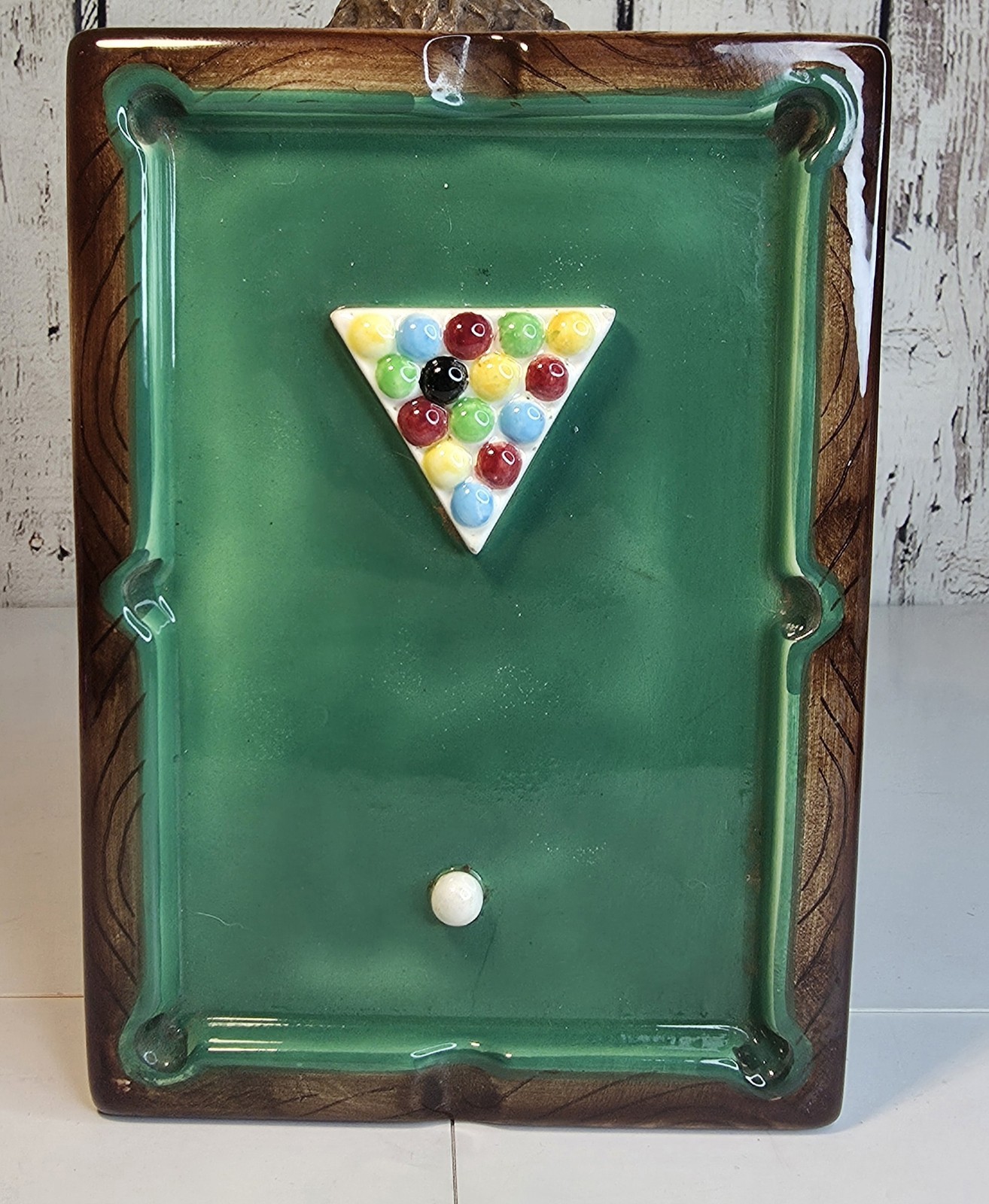 Vintage Japan Swank 1960’s Ceramic Pool Table Ashtray