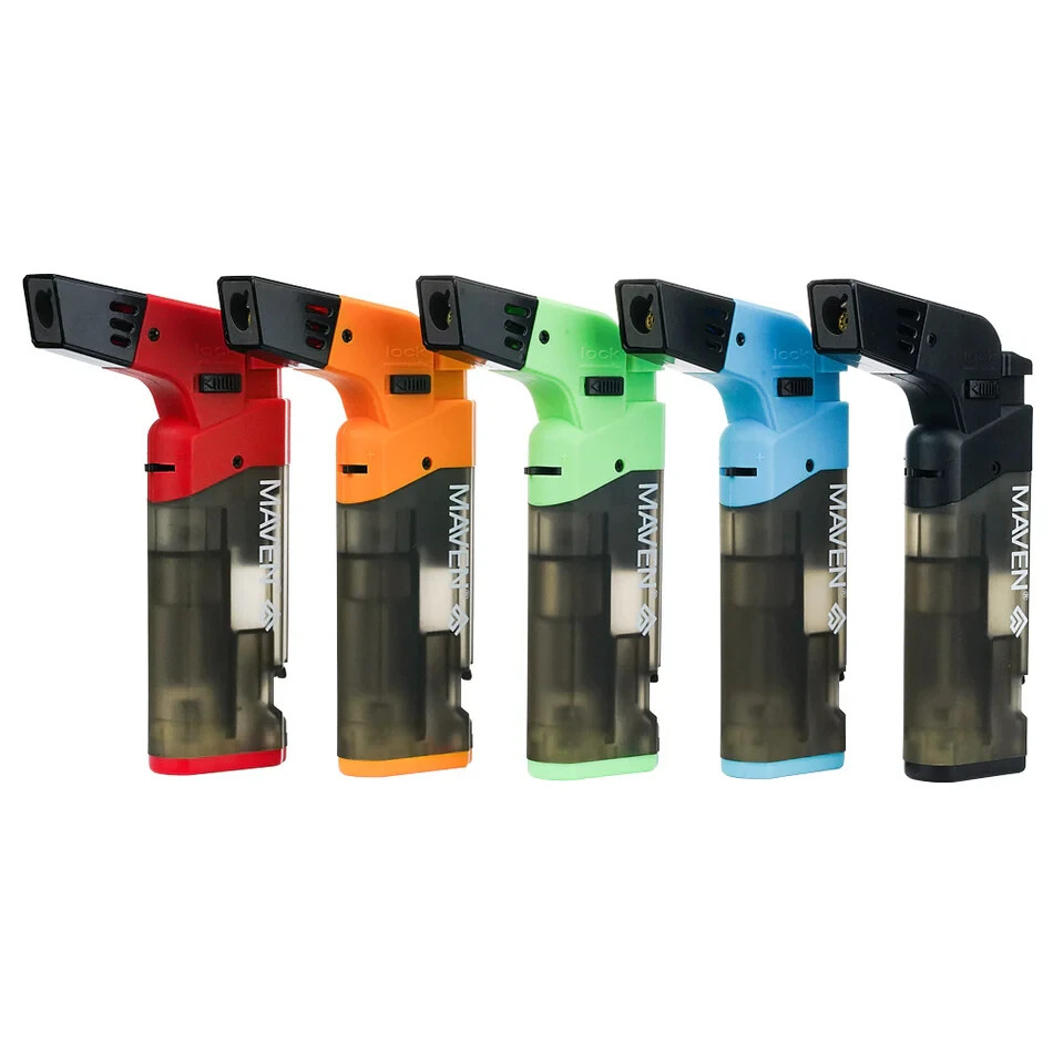 😎💥 2 X MAVEN POPPER MULTI PURPOSE TORCH LIGHTER ADJUSTABLE FLAME 🔥 LOT OF 2 ✨