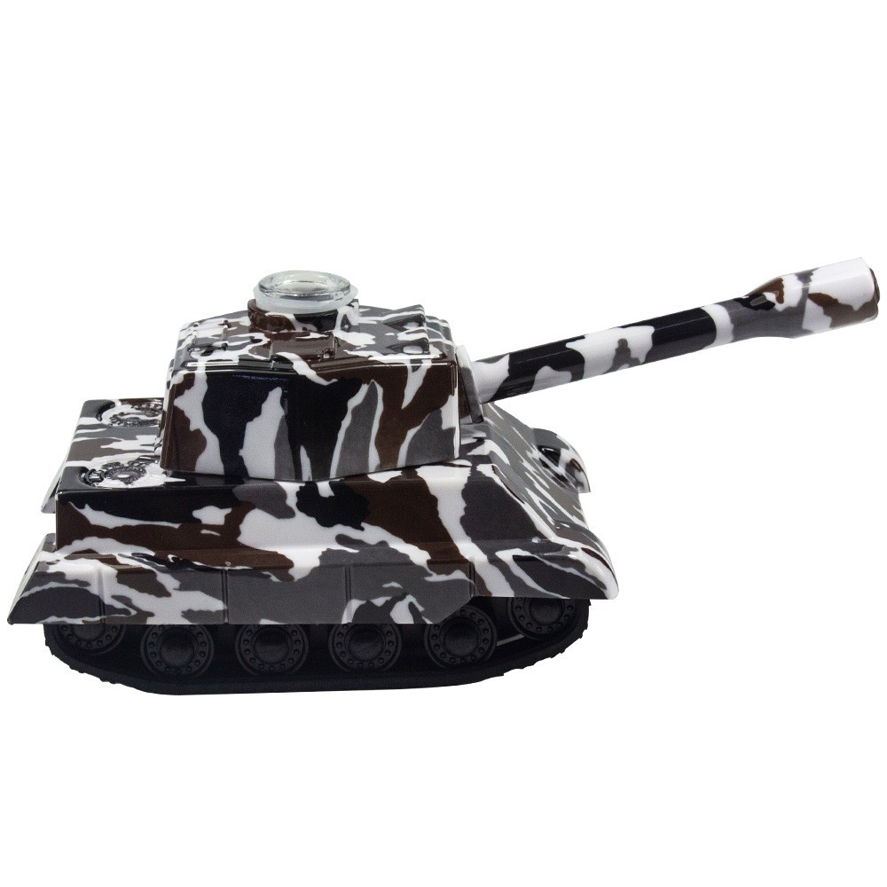 Camo Tank 4pc Metal Herb Spice tobacco Grinder with pipe glass bowl Novelty gift