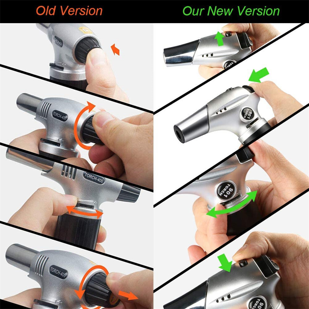 Butane Torch Lighter Jet Gun Welding Adjustable Flame Windproof Refillable Gas