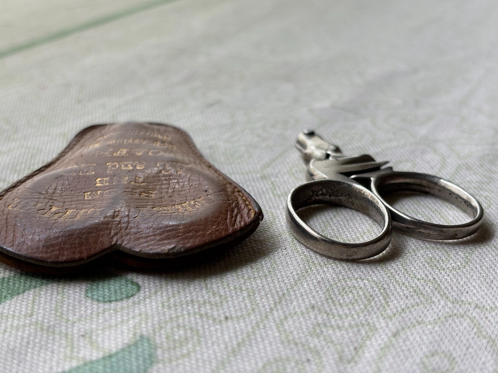 VICTORIAN Silver Cigar Cutter With Case, Origin GERMANY, 1900-1920