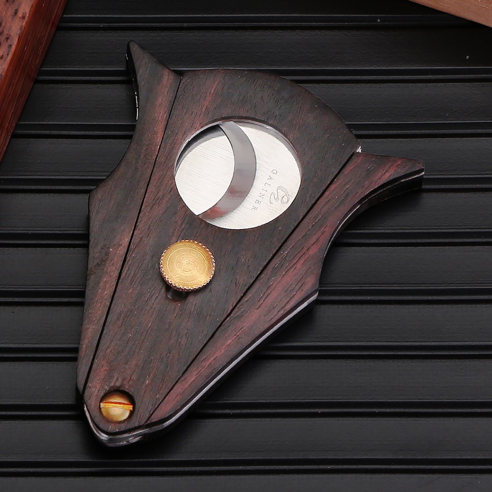 Galiner Stainless Steel Cigar Cutter Metal Wood Sharp Cigarette Scissors Travel