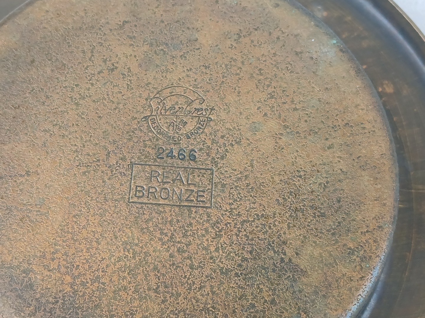 Vintage Silver Crest Bronze Ashtray Decorative