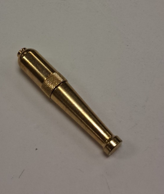 BRASS METAL ZEPPELIN SNEAK-A-TOKE TOBACCO SMOKING PIPE 2 3/4 INCHES LONG SMOKE