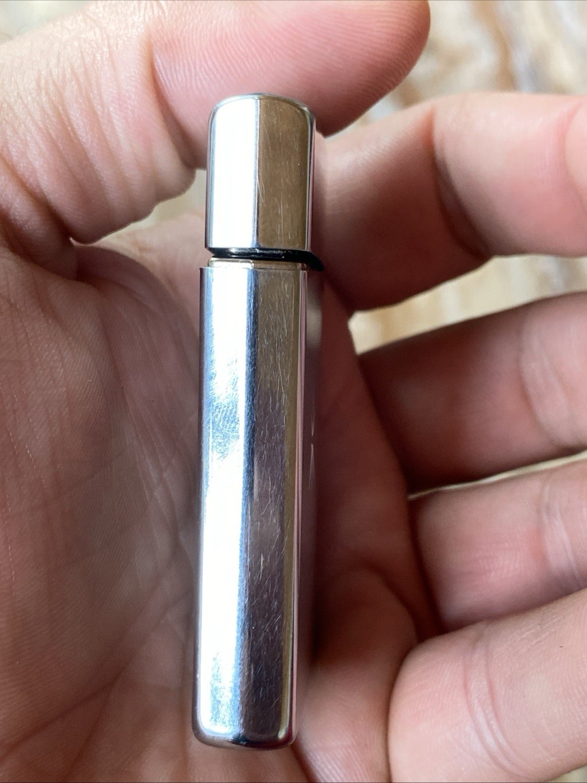 Vintage Scripto Flip-Top Butane Cigarette Lighter Chrome Finish Star Atomic MCM