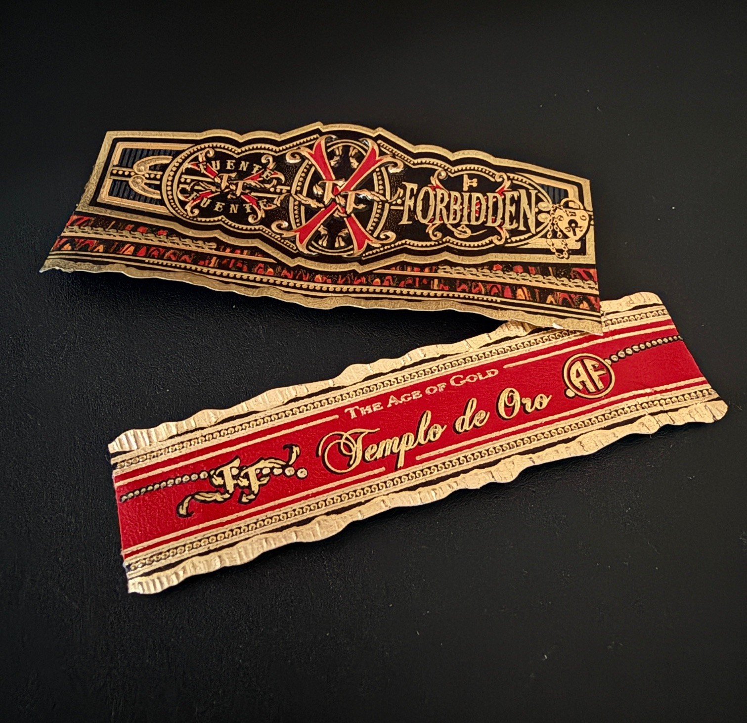 ARTURO FUENTE OPUS X OPUSX FORBIDDEN X TEMPLO de ORO Cigar Band Framed Display