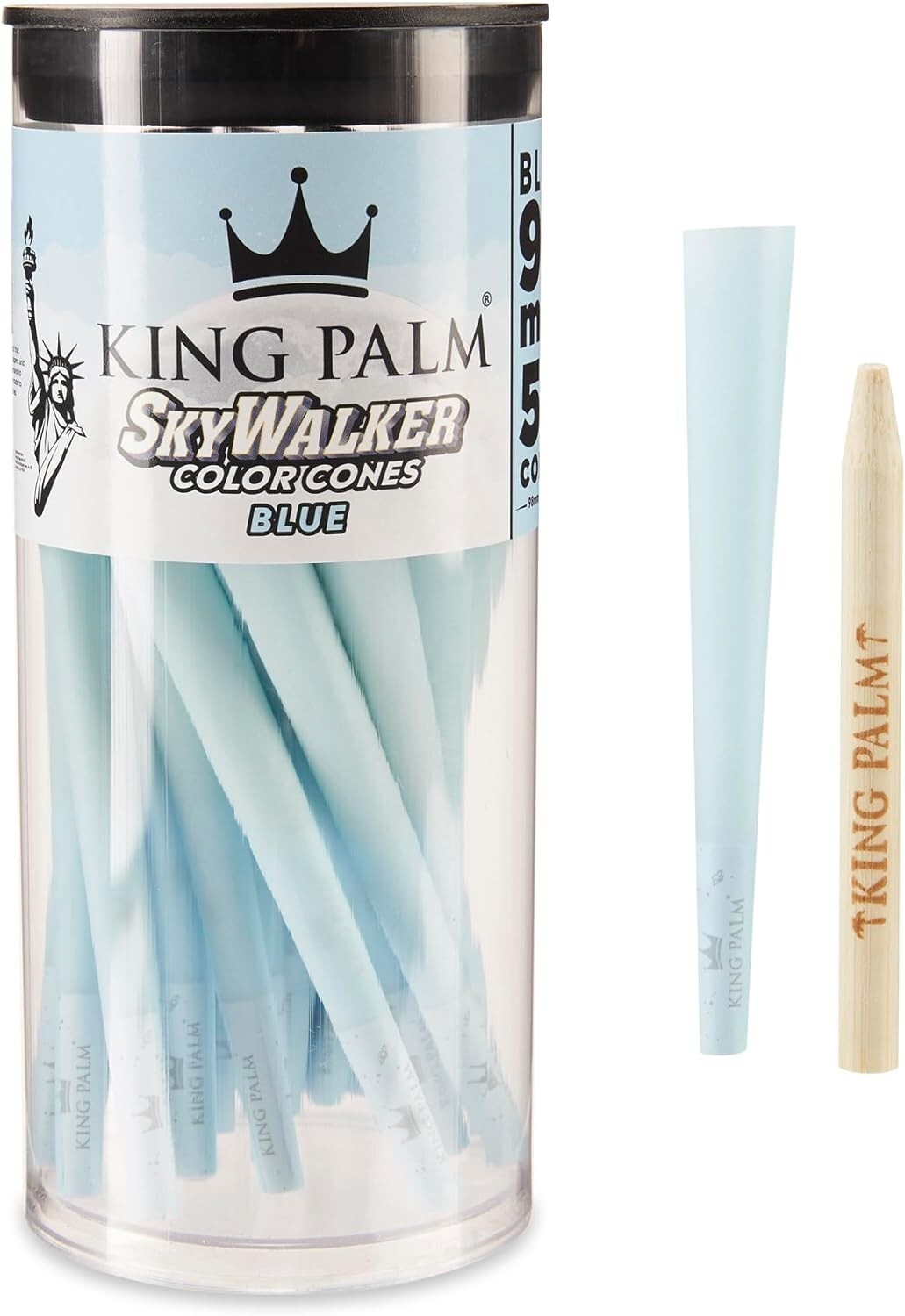 KingPalm | Skywalker Prerolled Cones with Filter Tips | Natural | Blue