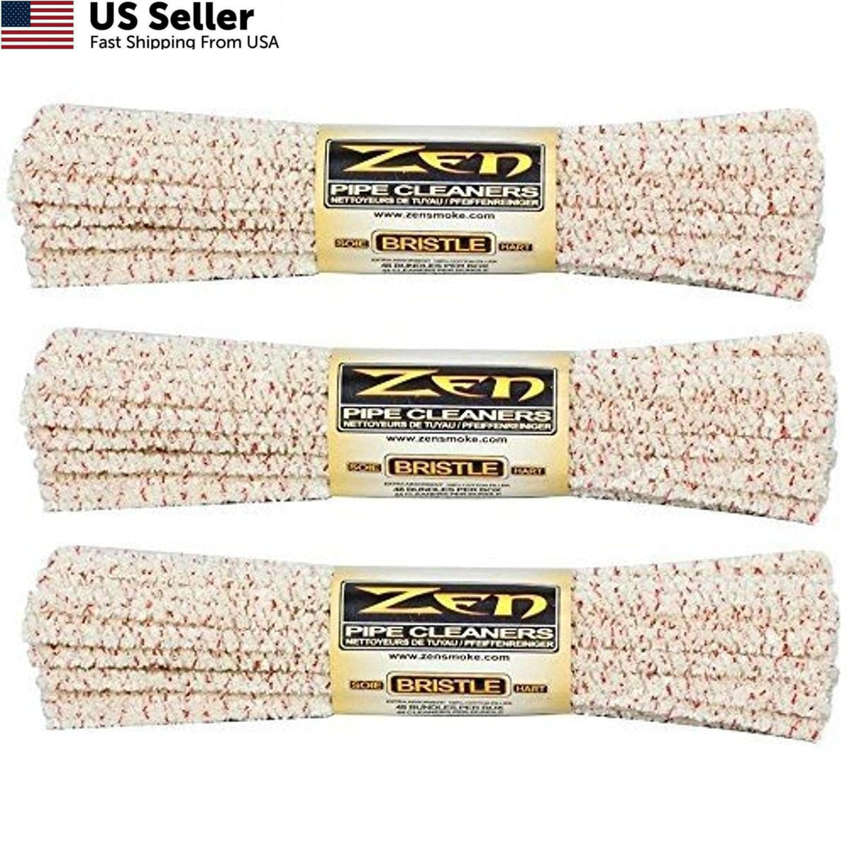 396 Count Zen Pipe Cleaners Hard Bristle 3×132 pk Yellow Smoking Tobacco Tapered
