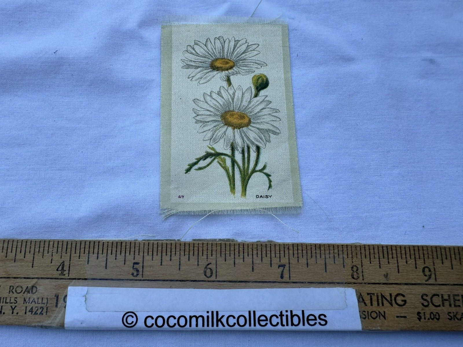 Vintage 1910 Imperial Tobacco Silk Garden Flowers Series # 47 Daisy