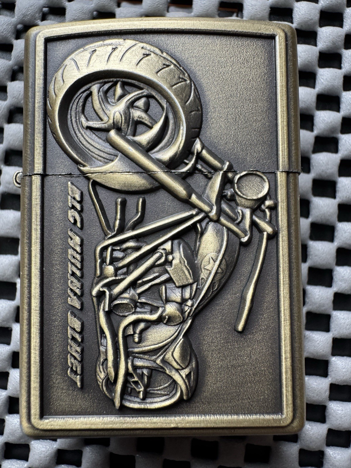 Kantai (Xantai) JT2 Windproof Fluid Lighter Big Twin Blues V-Twin Motorcycle NEW
