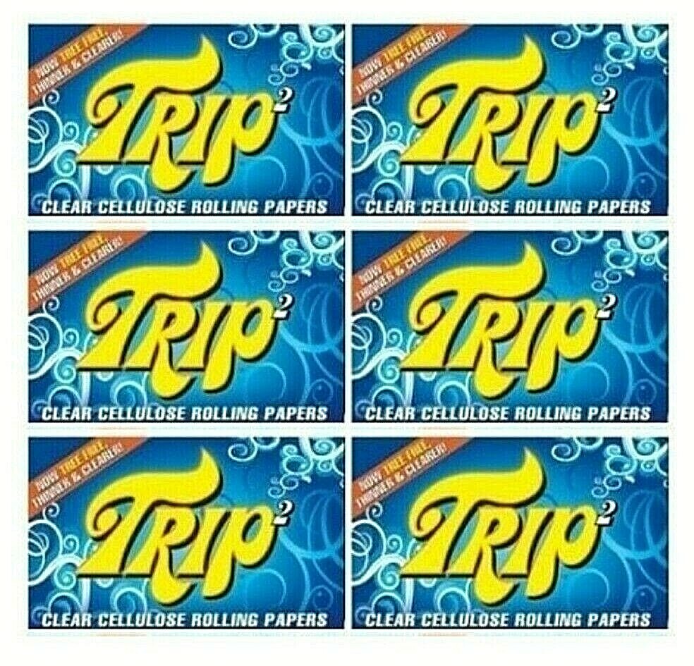 6X Trip 2 King Size Rolling Papers Clear Trip2 40Lvs/Pk Buy 4@$1.96/PK! USA SHPD
