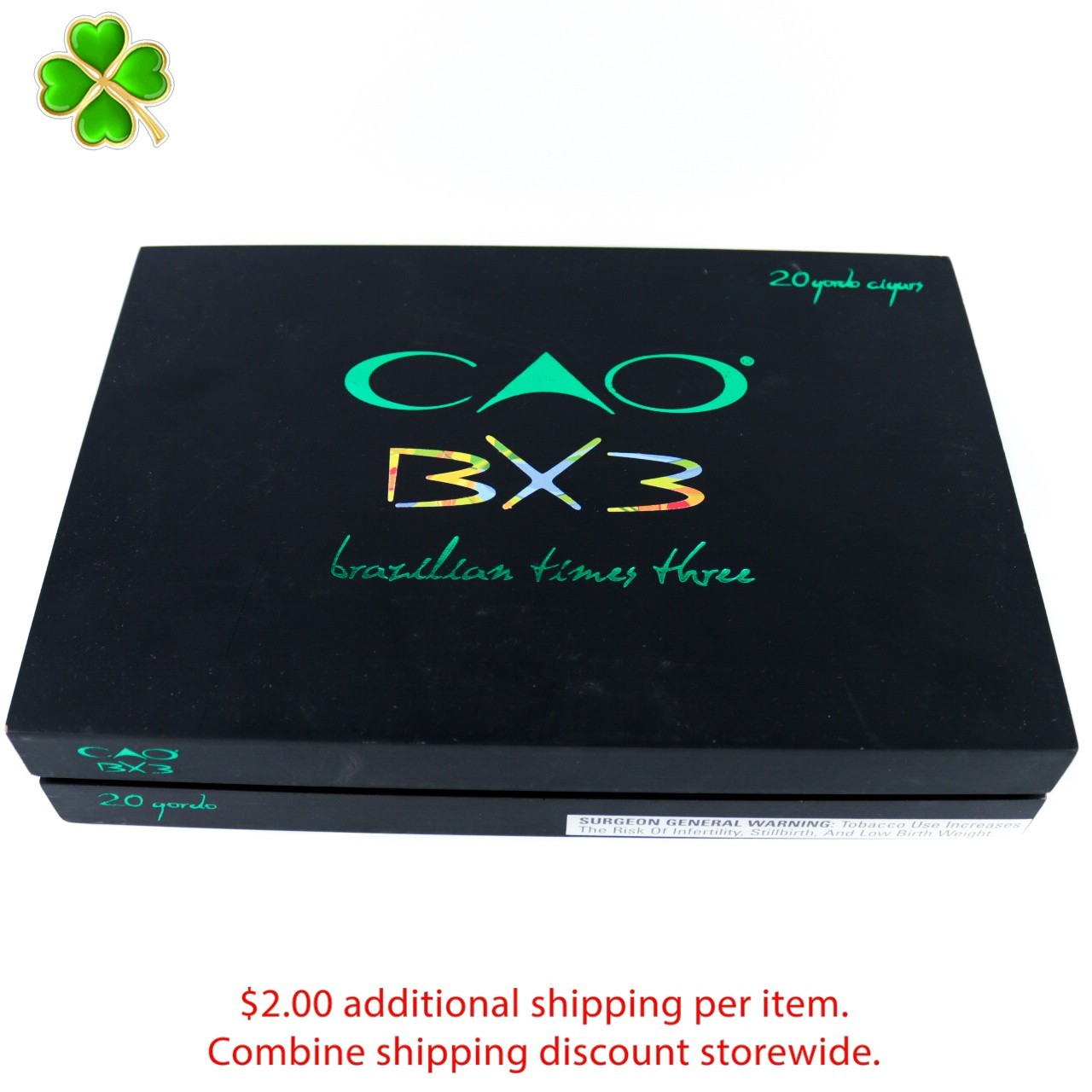 CAO BX3 Gordo Brazilian Times Three Empty Wood Cigar Box 11″ x 7.5″ x 2″