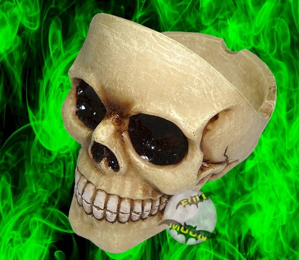 New Skull Head Bone Halloween Decor Prop Votive Tea Light Ashtray