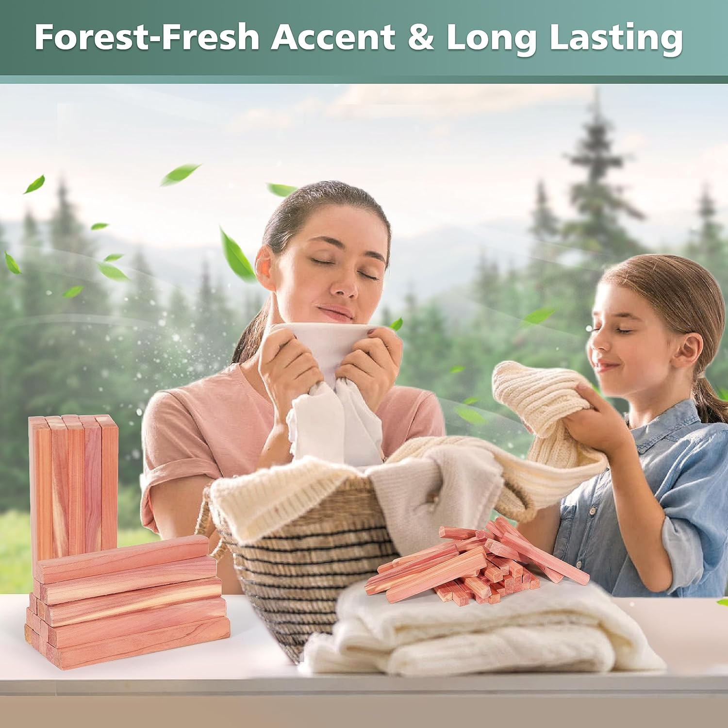 Cedar Blocks for Clothes Storage, 100% Aromatic Red Cedar Wood Sticks