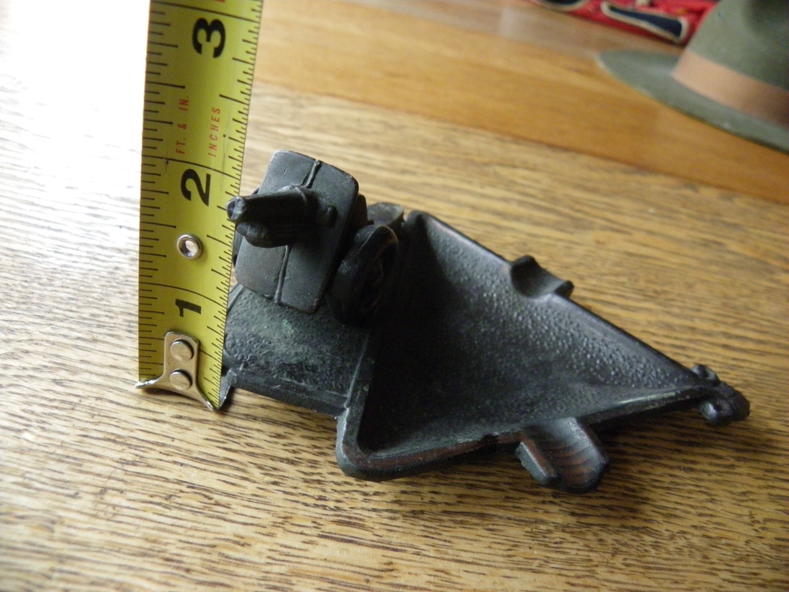 Vintage Bronze Metal Military Cannon Ashtray