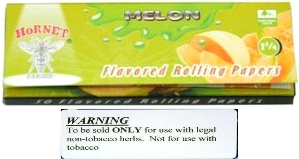 Melon Juicy Flavored 1 1/4 Rolling Papers by Hornet 50Lvs USA Shipped