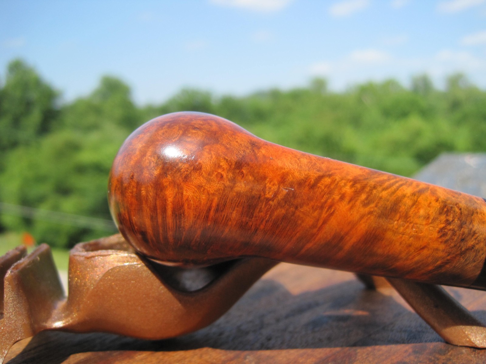 Seville Twin Bore Imported Briar Italy Smooth Dublin Saddle Stem Estate 5.3/4″ L
